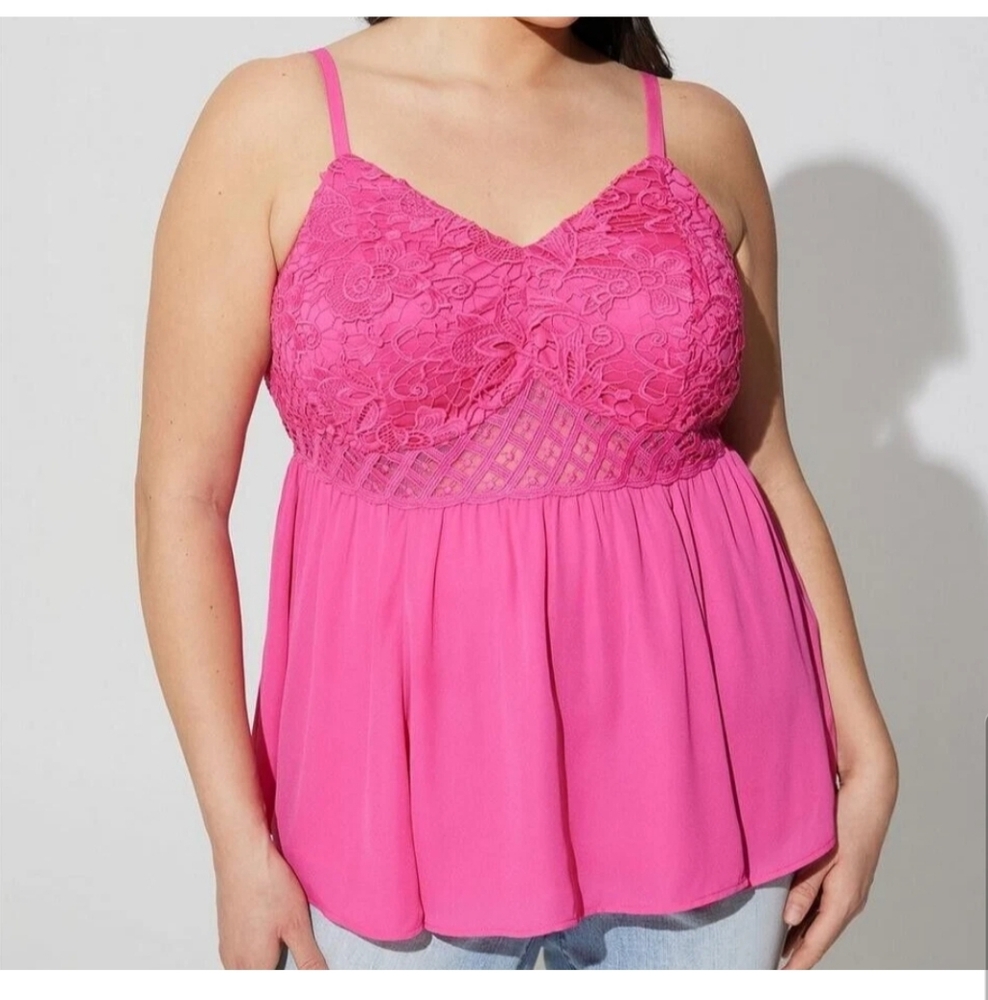 5x Plus Size Torrid Pink Sexy Tank Top Summer Shirt Womens